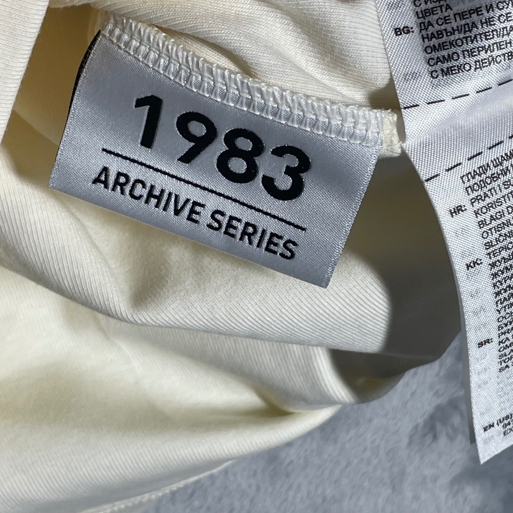 Adidas Originals 1983 Archive Series Ringer Tee Cream Red Womens XS JY2846 NEW - Picture 6 of 9